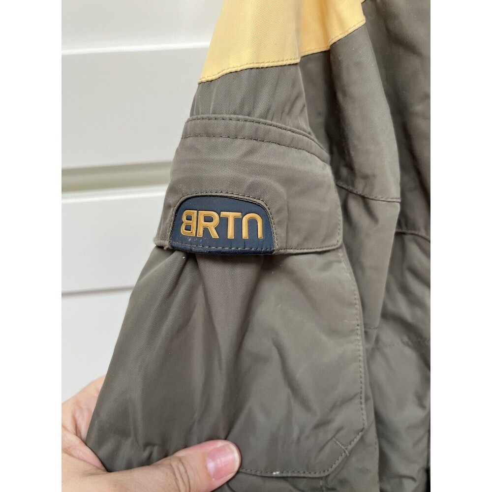 Burton Snowboards Tactic Yellow/Gray Full Zip Hoodie Jacket Womens Sz S Biolite - Picture 3 of 12